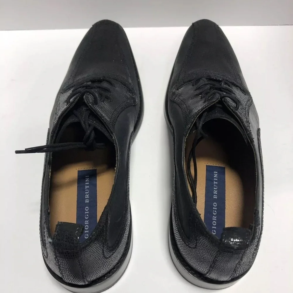 Giorgio Brutini Men’s Gloster, Black Oxford Dress Shoes, Size 11.5 M